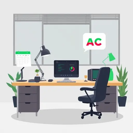 animated desk with calendar, timer (Pomodoro)