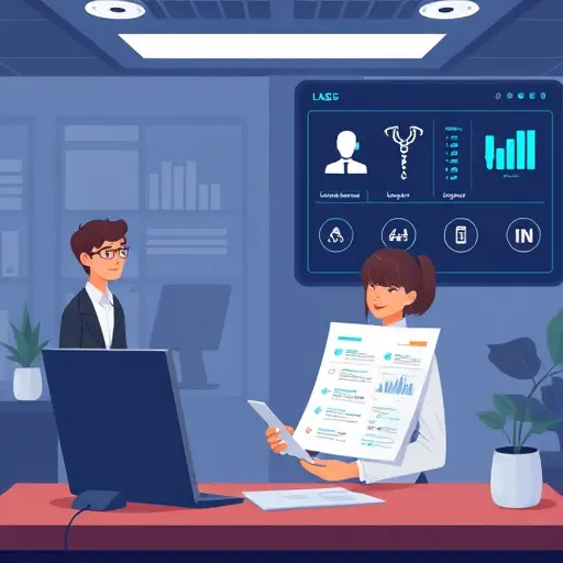 animated illustration of an AI assistant analyzing a lab report with CBC, glucose, thyroid icons;