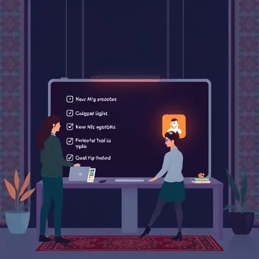 animated illustration of a person’s digital wish list on a dark-