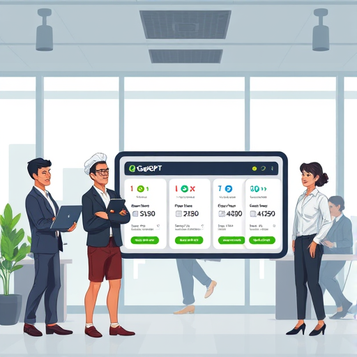 cartoon showcase of payment options (Iranian currency), GapGPT UI with logo pricing plans, green accent, text-free