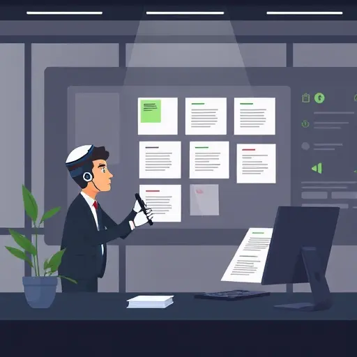 animated illustration of an AI speechwriting assistant organizing outline cards on a dark UI, green accent matching #94d3a2