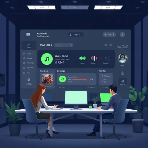 animated AI playlist builder interface, dark #171717 theme with green #94d3a2