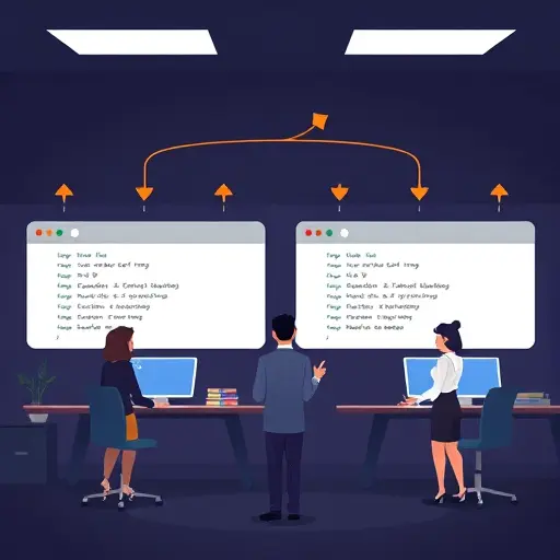 conceptual illustration of DOM event flow and event delegation with arrows pointing from ul to list items, dark background #171717, accent #94d3a2, text-