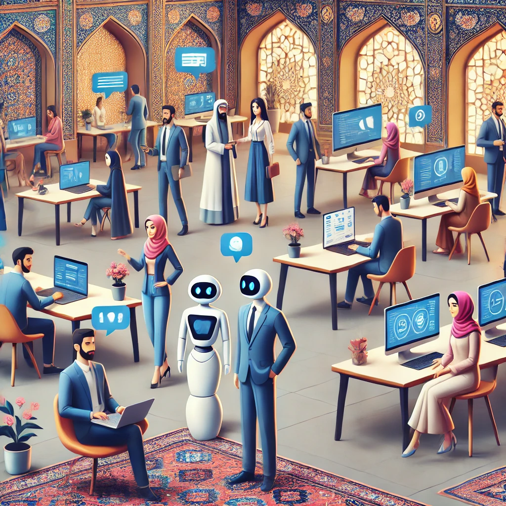 animated illustration showing diverse users (students, teachers, office workers)