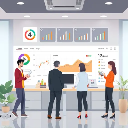 modern animated dashboard illustration showing AI-