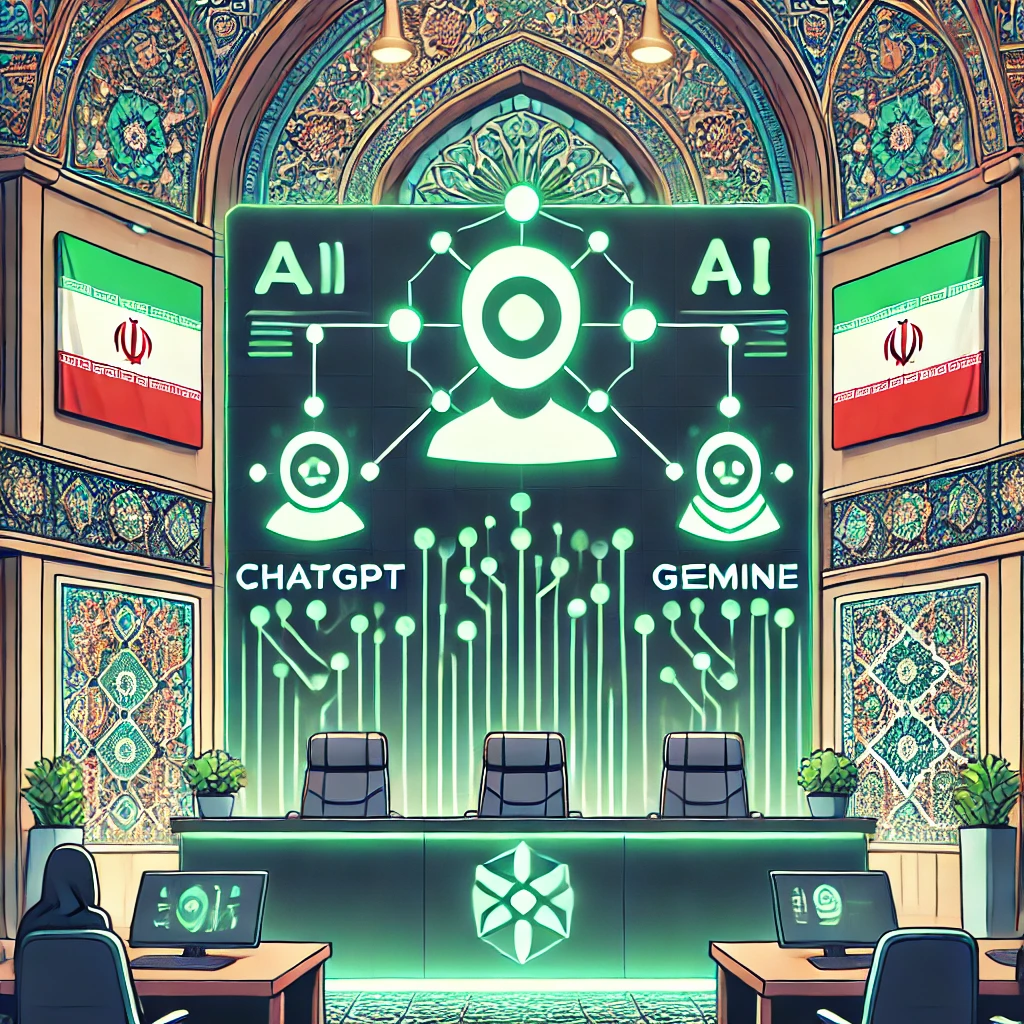 cartoon illustration showing three AI icons (ChatGPT, Claude, Gemini)