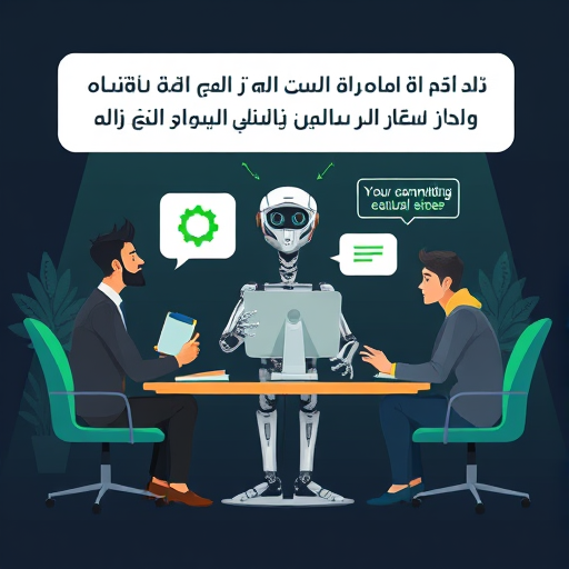 animated illustration of AI explaining a complex topic step-by-