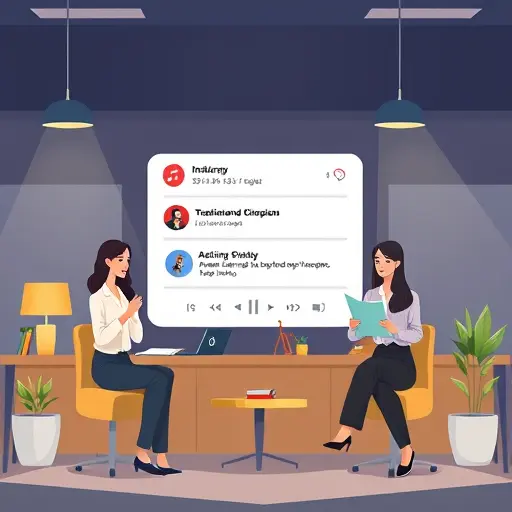 clean animated UI showing a chat-(no visible text)