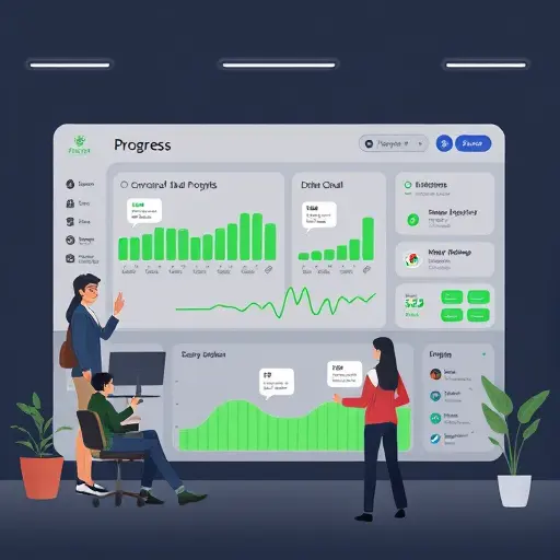 animated progress dashboard with quizzes, micro-