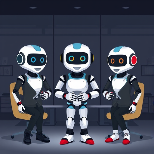 animated comparison of three AI chatbot avatars (ChatGPT, Claude, Gemini)