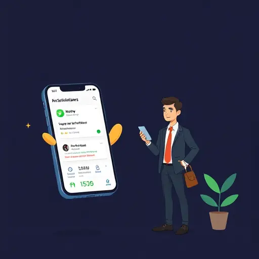 cartoon-style smartphone showing AI-