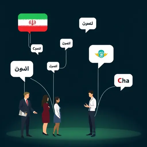 abstract illustration of multilingual communication bridged by AI, neural network lines connecting speech bubbles labeled with different language icons, dark background, green accent, minimalist, text-free, no real people