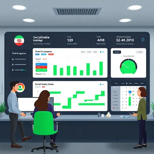 animated social media dashboard with Instagram and Twitter icons, AI assistant optimizing captions and memes, calendar for scheduling posts and A/#94d3a2