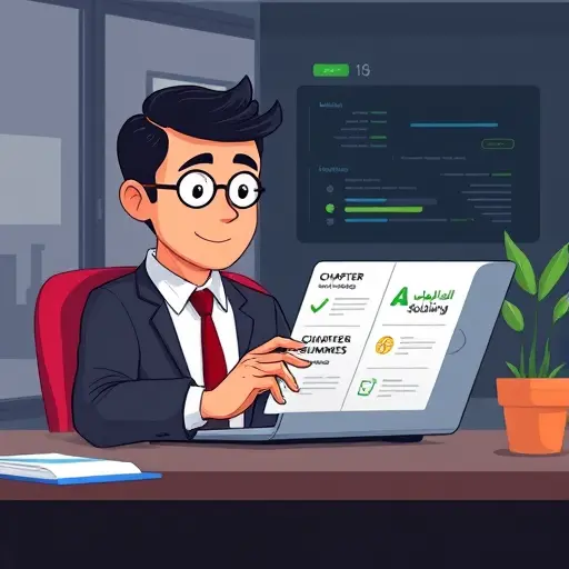 animated illustration of a student reading concise AI-