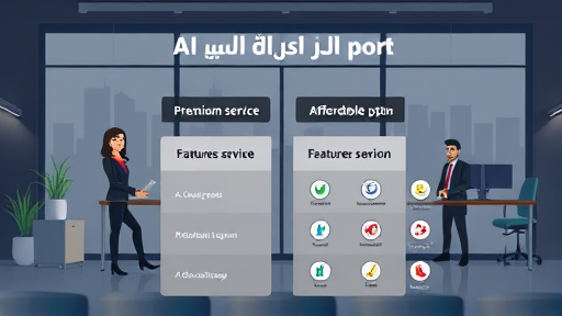 cartoon style infographic comparing two AI account types: