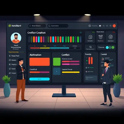 animated illustration of an AI-
