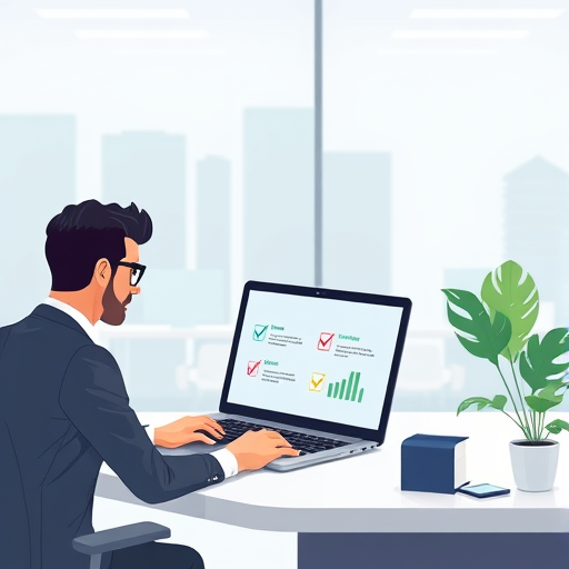 /desktop, technology icons, checklist, no text