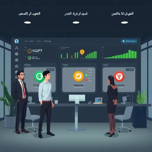 clean animated dashboard illustration showing three model icons (ChatGPT, Claude, Gemini)
