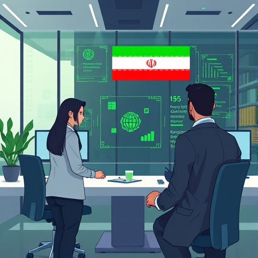 modern animated interface of an Iranian AI platform, several logo design models available, green accent colors, no text