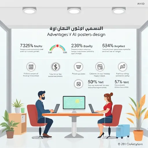 cartoon info chart showing advantages of AI-
