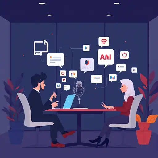 animated illustration of an AI-