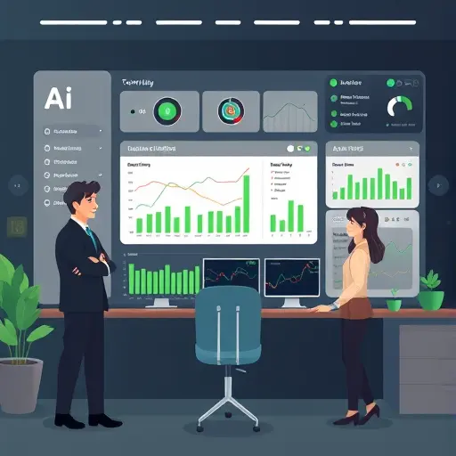 animated dashboard showing AI recommendations for daily planning, budget categories, and health habits, minimalist UI, dark background, accent green, text-free