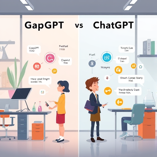 comparison chart illustration: GapGPT vs.