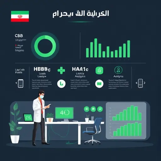 clean medical infographic illustration of CBC, HbA1