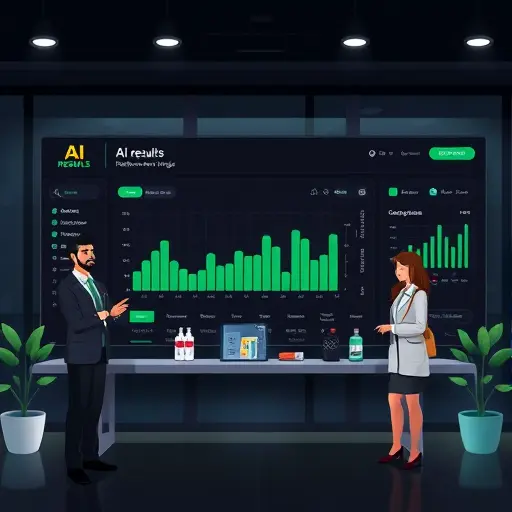 animated illustration of an AI lab results dashboard comparing reference ranges, clean dark UI, glowing green accents matching #94d3a2