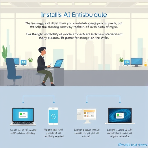 step-by-step animated guide for installing AI models on various devices (laptop, mobile)