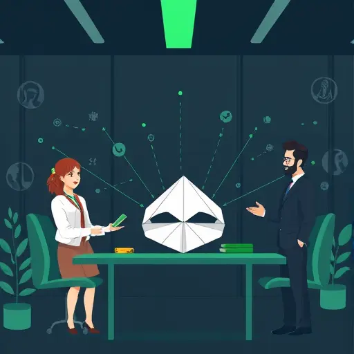 illustration of AI generating a printable craft template (origami, mask, card)