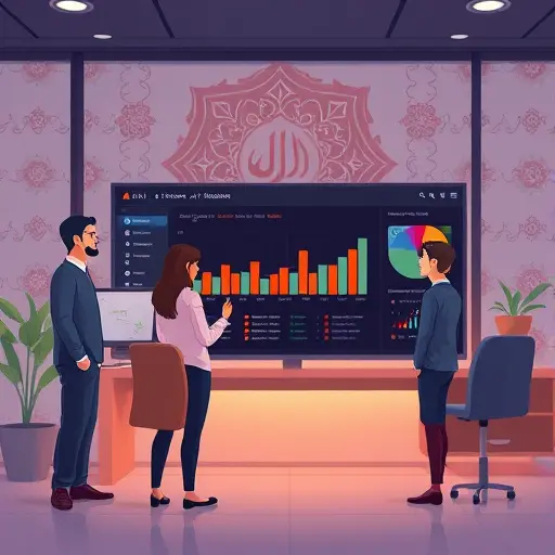 cartoon-style illustration of an AI-