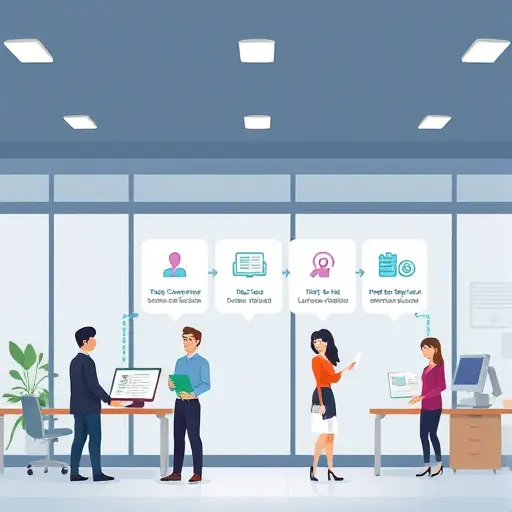 modern illustration of API integration workflow, showing cartoon step-by-