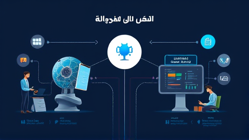 illustrated infographic comparing two AI systems, one labeled as DeepSeek AI (symbolic, no actual text), showing advanced neural networks and multi-