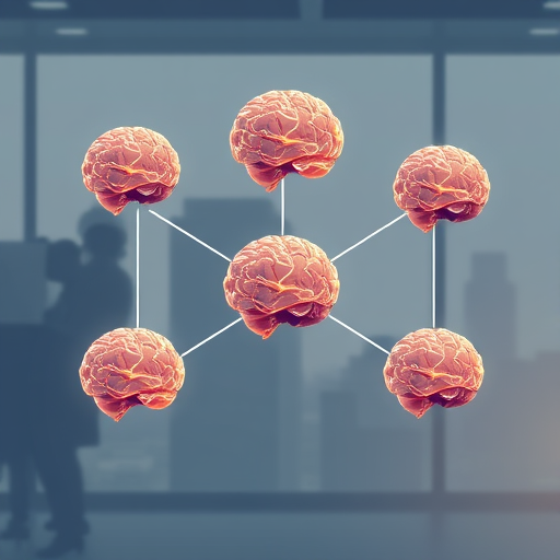 creative animated illustration of multiple AI brain icons linked together, each visualizing a different method (math solution, graph, step explanation)