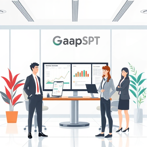 Proud animated showcase of Iranian AI platform GapGPT, with dashboard for logo design, Iranian motifs in abstract style, technology concept, no text
