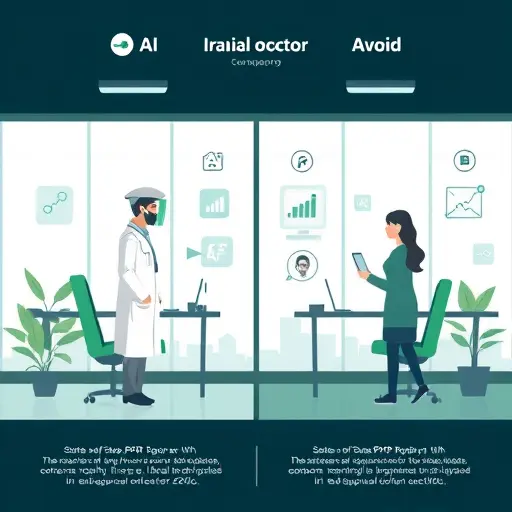 clean comparison infographic style illustration:;