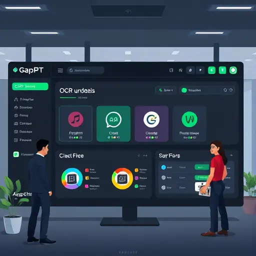 (GapGPT) showing OCR upload, AI models selection (ChatGPT, Claude, Gemini icons)