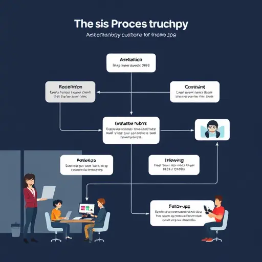clean animated flowchart of effective prompt structure for interviews: role definition, constraints, evaluation rubric, follow-