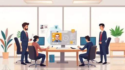 cartoon style illustration of an AI-