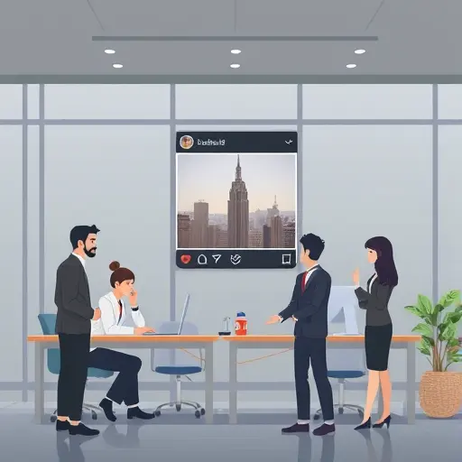 animated social media post illustration showing a photo with an AI-