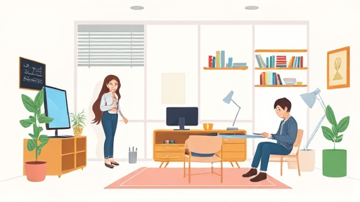 illustration of AI assistant helping with daily tasks like scheduling, coding, studying;