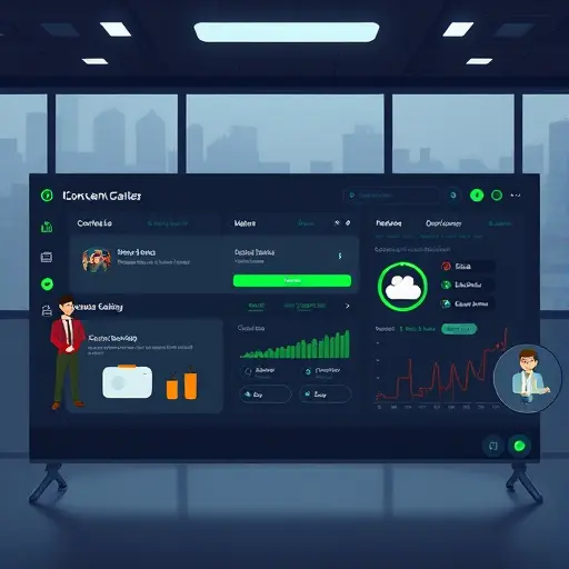 animated illustration of an AI content creation dashboard with multi-modal inputs (text and image)#94d3a2