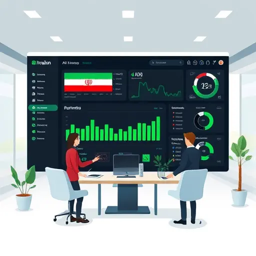 animated illustration of an Iranian AI platform dashboard connecting GPT-4o, Claude Sonnet, and Gemini Flash, dark theme UI matching #171717 with green accents #94d3a2