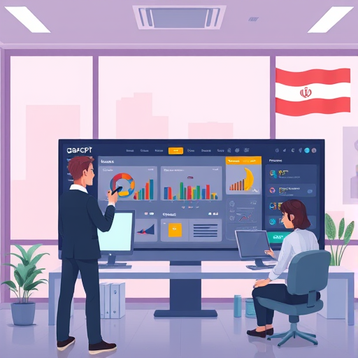 animated dashboard showing GapGPT platform interface with various AI models (nano banana highlighted)