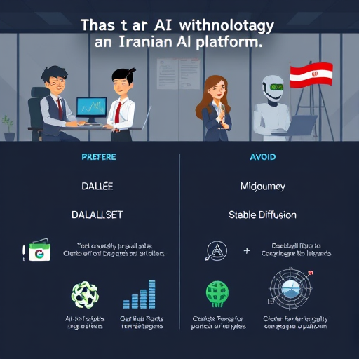 cartoon-style infographic showing comparison of top AI image models DALL·