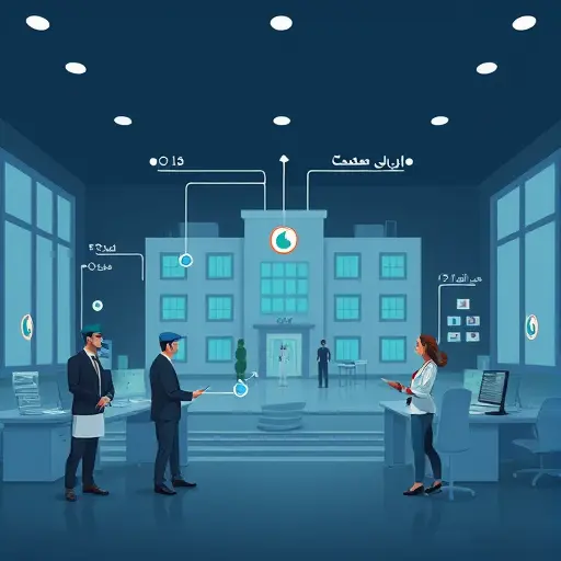 animated hospital integration diagram with PACS/RIS/
