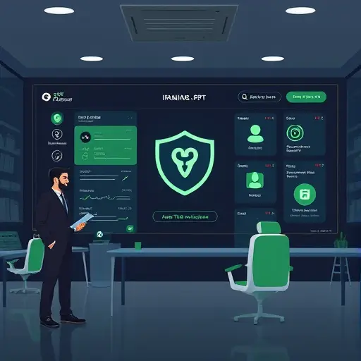 clean illustration of an Iranian AI platform interface (GapGPT style)