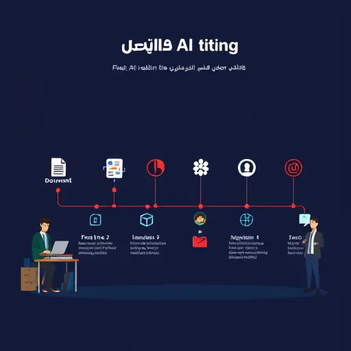 animated illustration of an AI testing workflow, step-by-