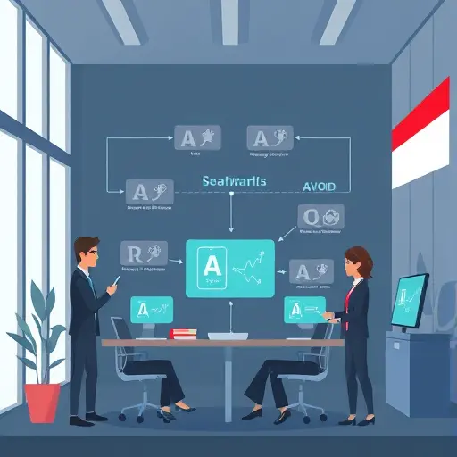 animated illustration of AI-driven keyword research workflow, showing seed keywords expanding into long-